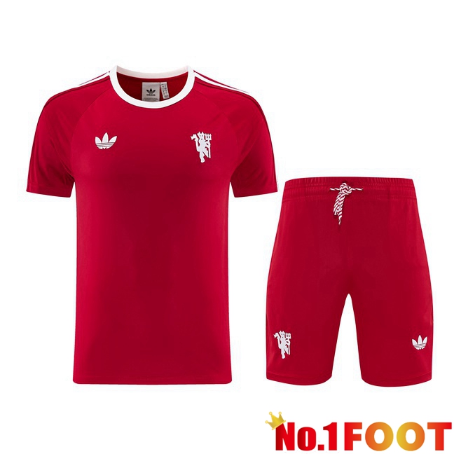 Manchester United kit Training T Shirt + Shorts Red 2026/2027