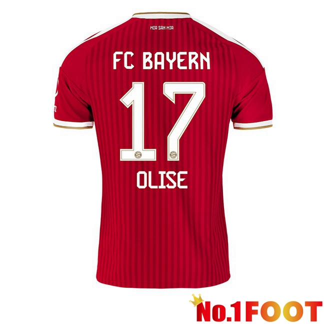 Bayern Munich (Olise 17) Home Soccer Jersey Red 2026/2027