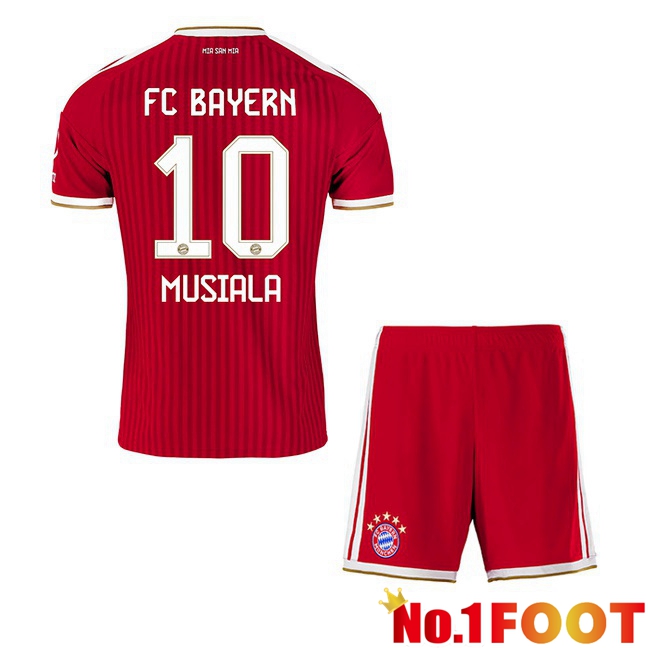 Bayern Munich (Musiala 10) Kids Home Soccer Jersey Red 2026/2027