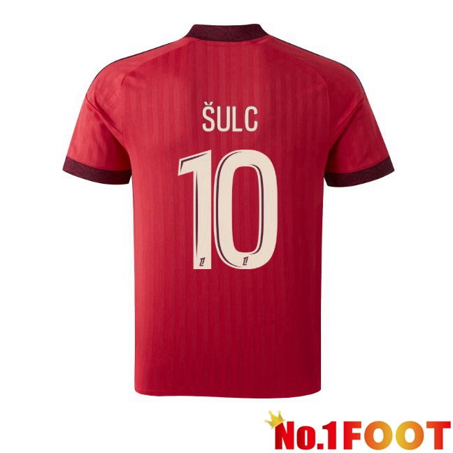 lyon OL (ŠULC 10) Away Soccer Jersey Red 2026/2027