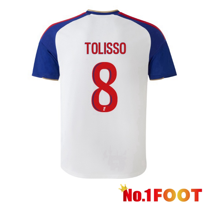 lyon OL (TOLISSO 8) Home Soccer Jersey White 2026/2027