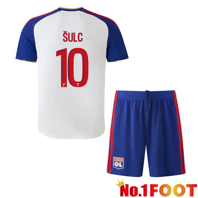 lyon OL (ŠULC 10) Kids Home Soccer Jersey White 2026/2027