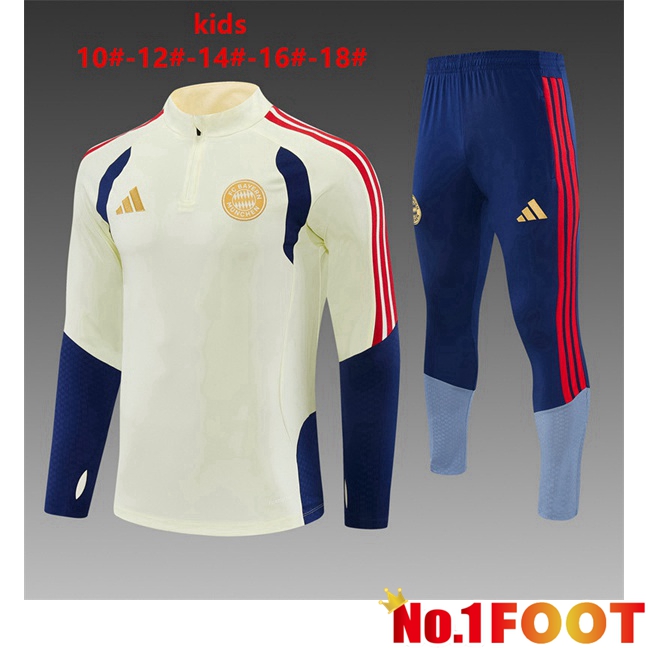 Bayern Munich Kids kit Training Tracksuit Yellow 2026/2027