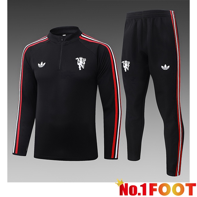 Manchester United Kids kit Training Tracksuit Black 2026/2027