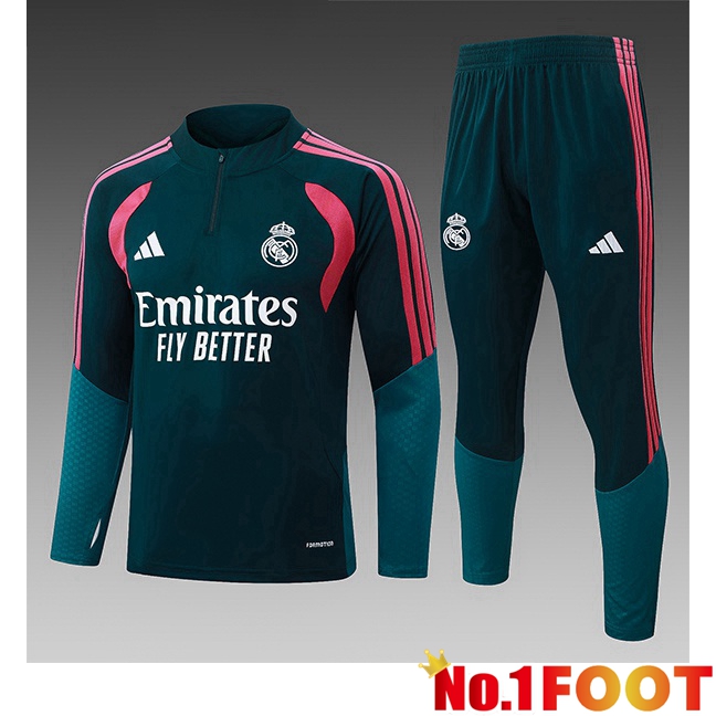 Real Madrid Kids kit Training Tracksuit Green 2026/2027