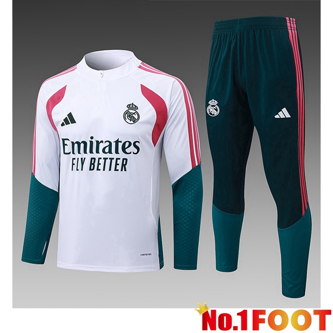 Real Madrid Kids kit Training Tracksuit White 2026/2027