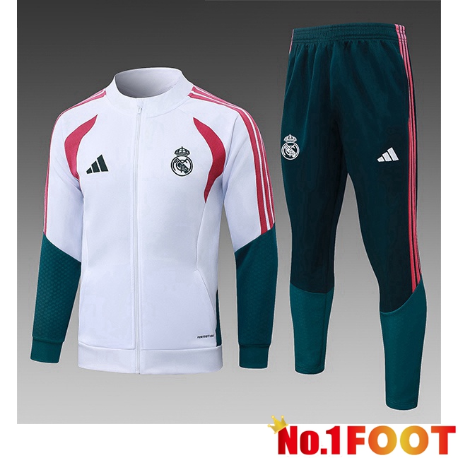 Real Madrid Kids kit Training Tracksuit - Training Jacket White 2026/2027