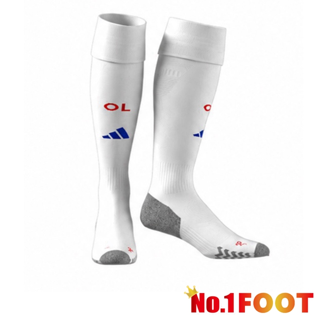 lyon OL Home Soccer Socks White 2026/2027