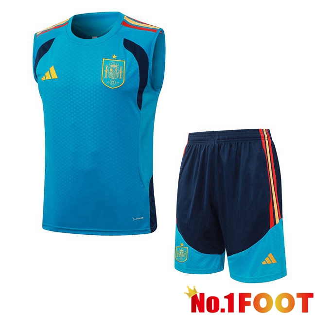 Spain Gilet Soccer + Shorts Blue 2026/2027