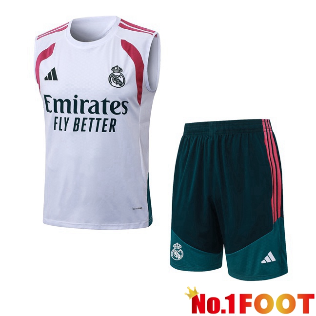 Real Madrid Gilet Soccer + Shorts White 2026/2027