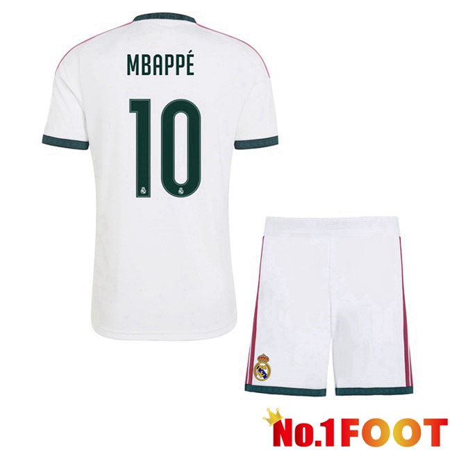 Real Madrid (Mbappé 10) Kids Home Soccer Jersey White 2026/2027