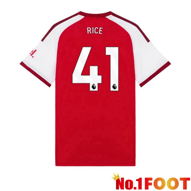 Arsenal (RICE 41) Home Soccer Jersey Red White 2026/2027