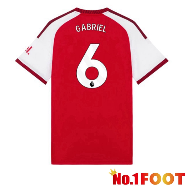 Arsenal (GABRIEL 6) Home Soccer Jersey Red White 2026/2027