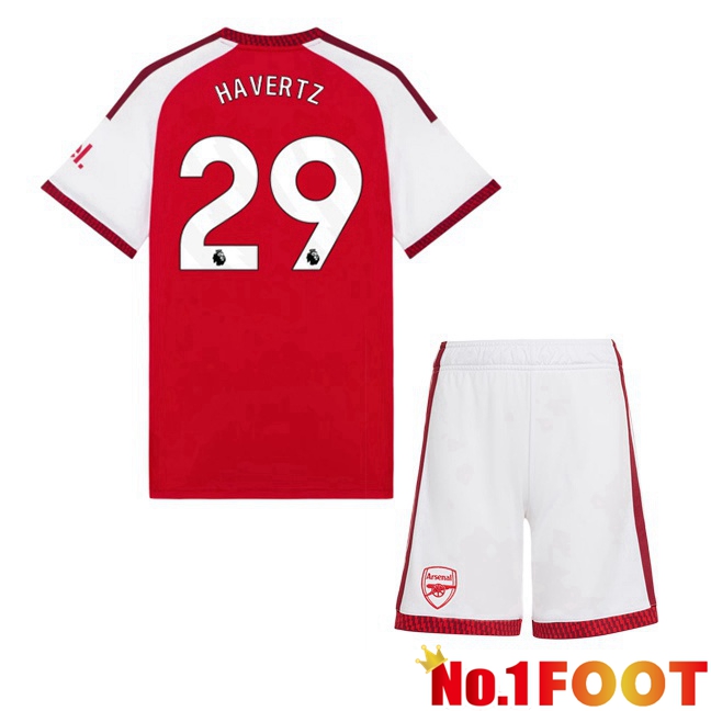 Arsenal (HAVERTZ 29) Kids Home Soccer Jersey Red White 2026/2027