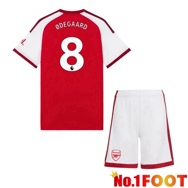Arsenal (ØDEGAARD 8) Kids Home Soccer Jersey Red White 2026/2027