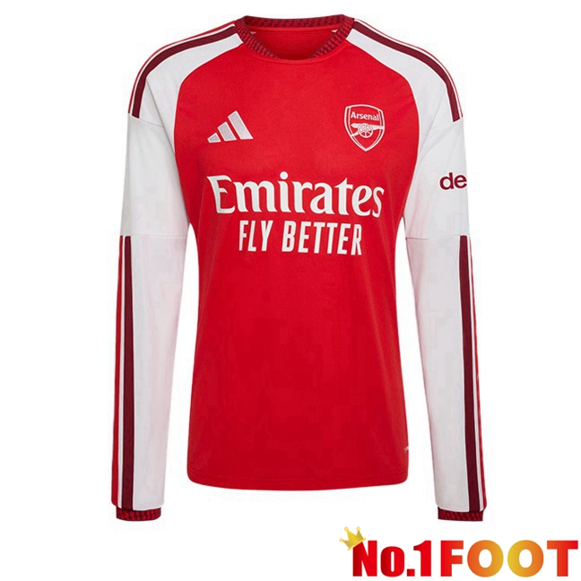 Arsenal Home Soccer Jersey Long sleeve Red White 2026/2027