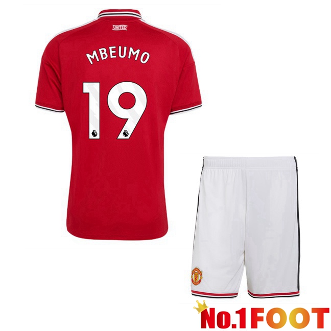 Manchester United (MBEUMO 19) Kids Home Soccer Jersey Red 2026/2027
