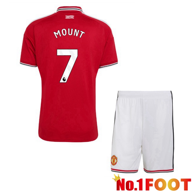 Manchester United (MOUNT 7) Kids Home Soccer Jersey Red 2026/2027