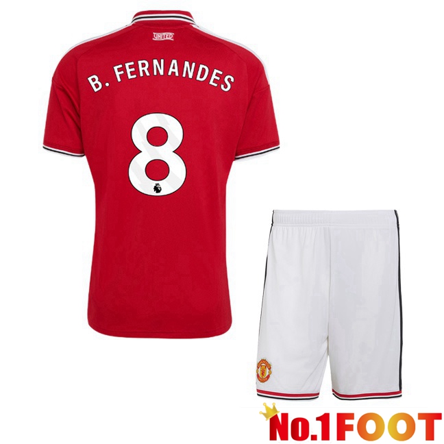 Manchester United (B. FERNANDES 8) Kids Home Soccer Jersey Red 2026/2027