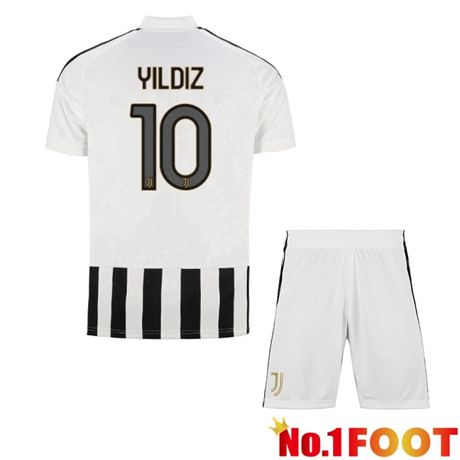 Juventus (YILDIZ 10) Kids Home Soccer Jersey Black White 2026/2027
