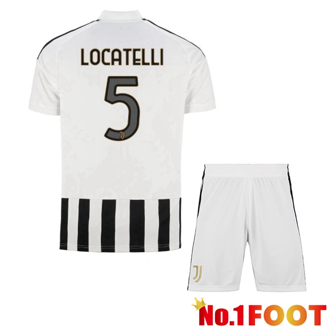 Juventus (LOCATELLI 5) Kids Home Soccer Jersey Black White 2026/2027