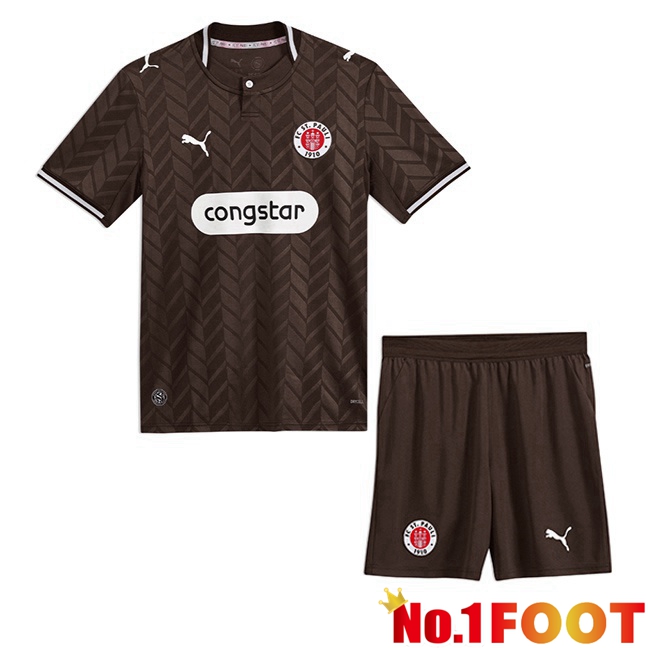FC St. Pauli Kids Home Soccer Jersey Brown 2026/2027