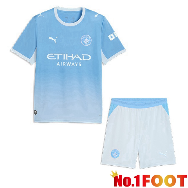 Manchester City Kids Home Soccer Jersey Blue 2026/2027