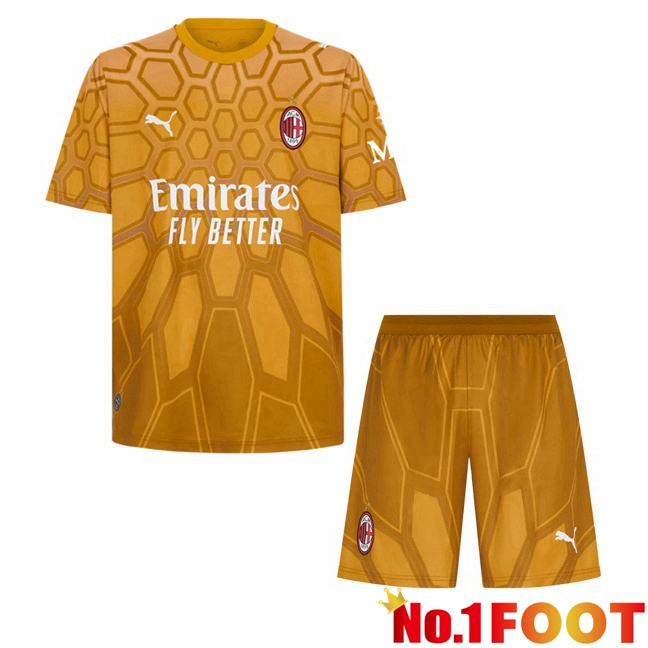 AC Milan Kids Goalkeeper Soccer Jersey Yellow 2026/2027