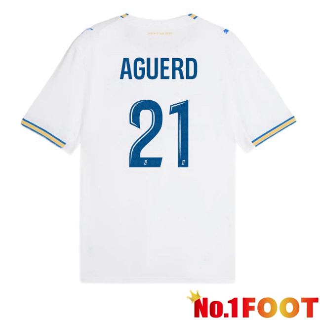 Marseille OM (Aguerd 21) Home Soccer Jersey White 2026/2027