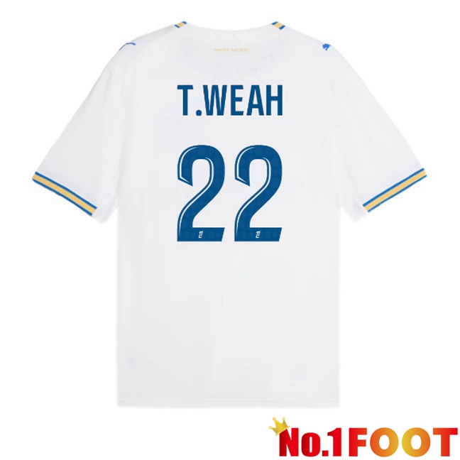 Marseille OM (T.Weah 22) Home Soccer Jersey White 2026/2027