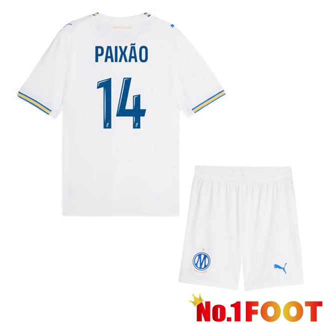 Marseille OM (Paixão 14) Kids Home Soccer Jersey White 2026/2027