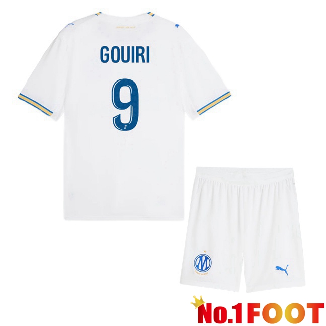 Marseille OM (Gouiri 9) Kids Home Soccer Jersey White 2026/2027