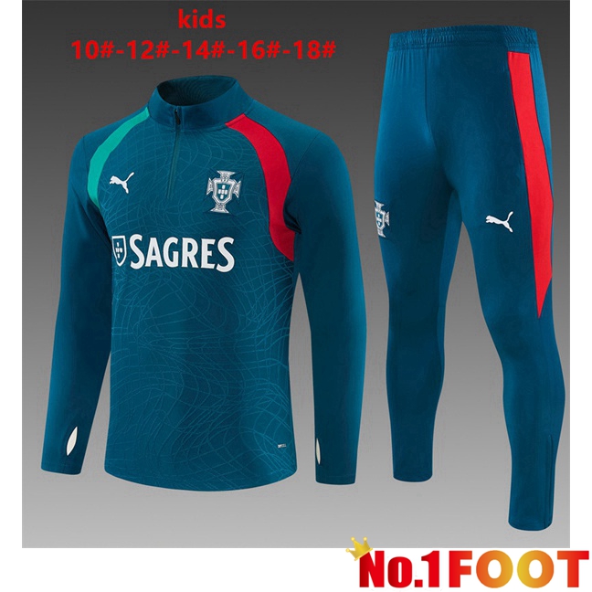 Portugal Kids kit Training Tracksuit Green 2026/2027
