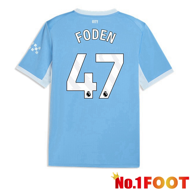 Manchester City (Phil Foden 47) Home Soccer Jersey Blue 2026/2027