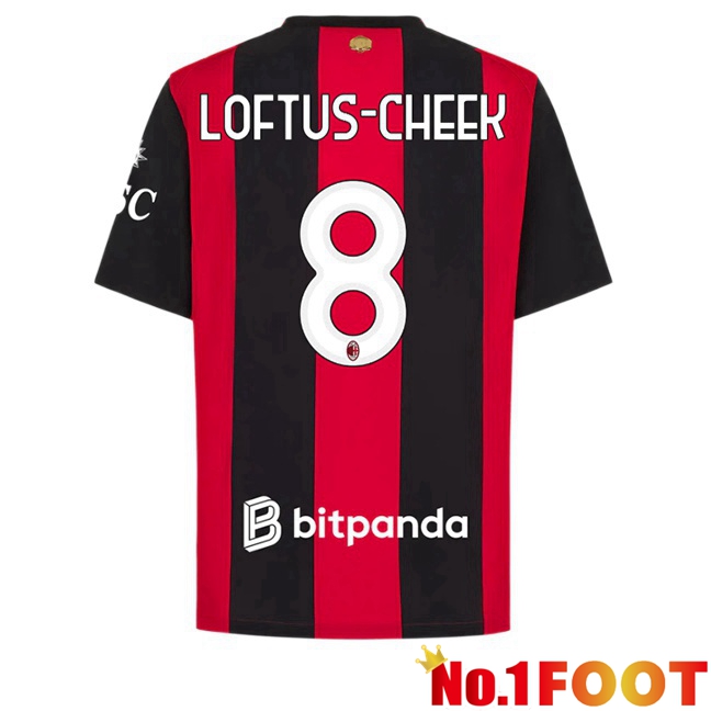 AC Milan (Loftus-Cheek 8) Home Soccer Jersey Red Black 2026/2027