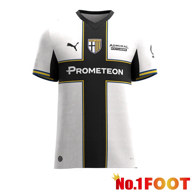 Parma Calcio Home Soccer Jersey White Black 2026/2027