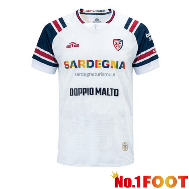 Cagliari Calcio Away Soccer Jersey White 2026/2027