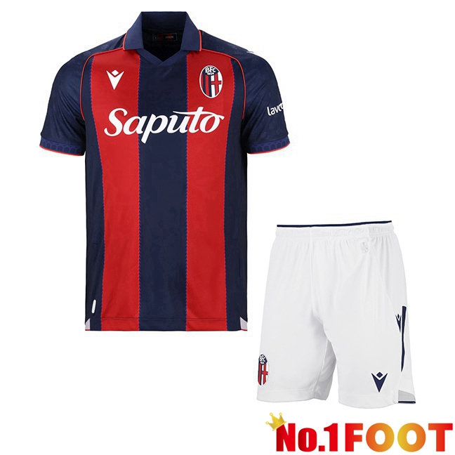 Bologna Kids Home Soccer Jersey Red Blue Royal 2026/2027