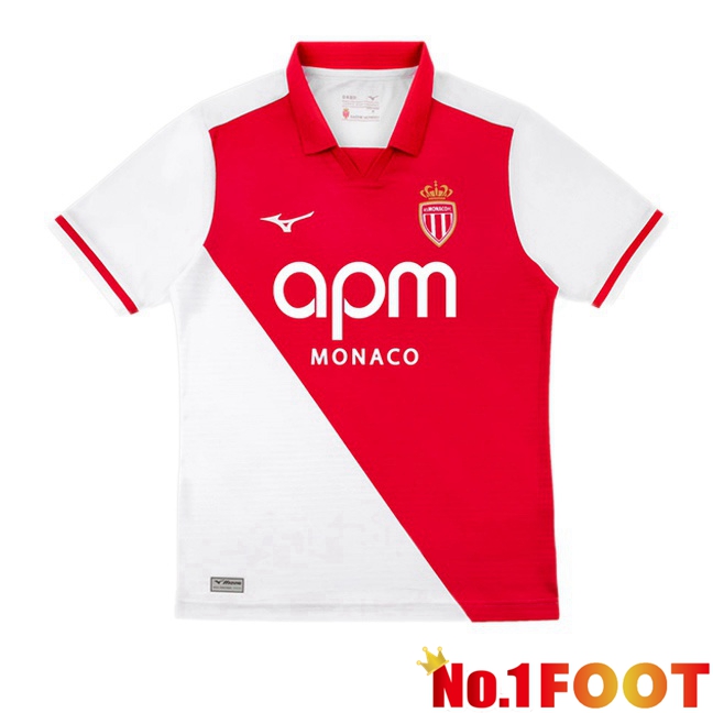 AS Monaco Home Soccer Jersey White Red 2026/2027