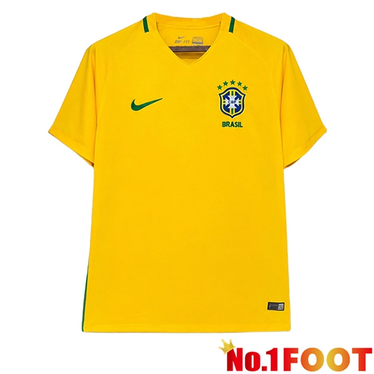 Brazil Retro Home Soccer Jersey 2018