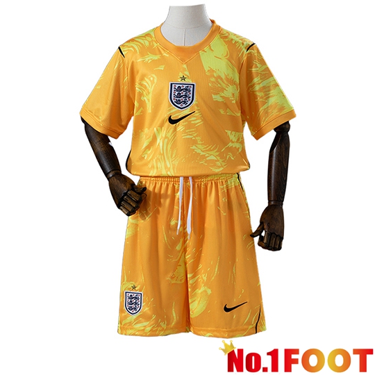 England Kids Goalkeeper Soccer Jersey Yellow 2026/2027