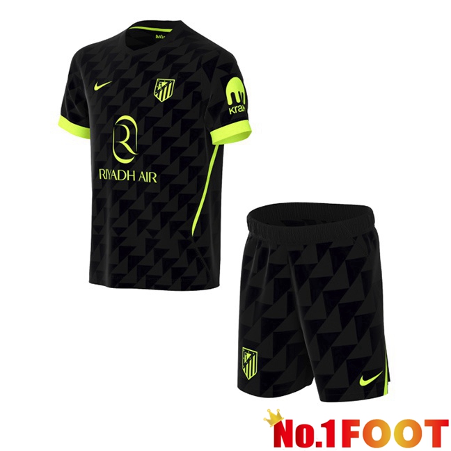 Atletico Madrid Kids Away Soccer Jersey Black 2026/2027