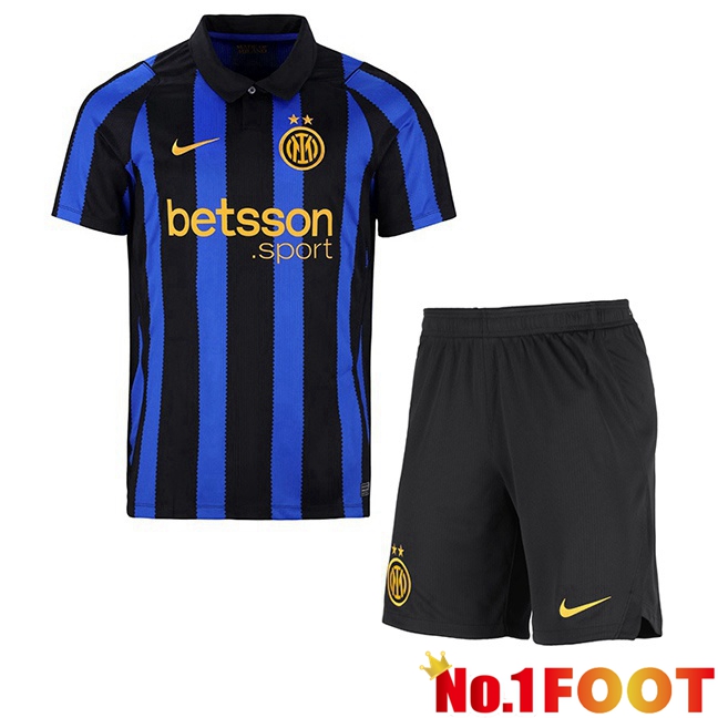 Inter Milan Kids Home Soccer Jersey Blue Black 2026/2027