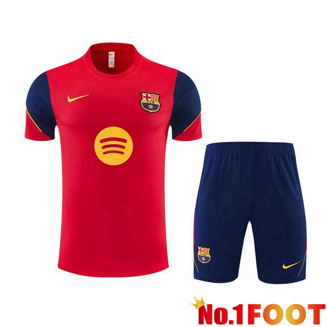 FC Barcelona kit Training T Shirt + Shorts Red 2026/2027