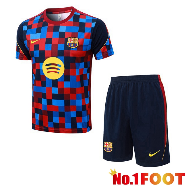 FC Barcelona kit Training T Shirt + Shorts Blue Red 2026/2027