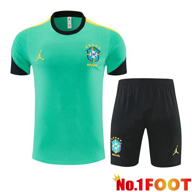 Brazil kit Training T Shirt + Shorts Green 2026/2027