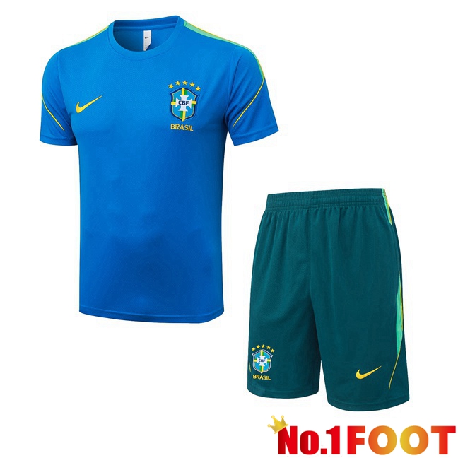 Brazil kit Training T Shirt + Shorts Blue 2026/2027