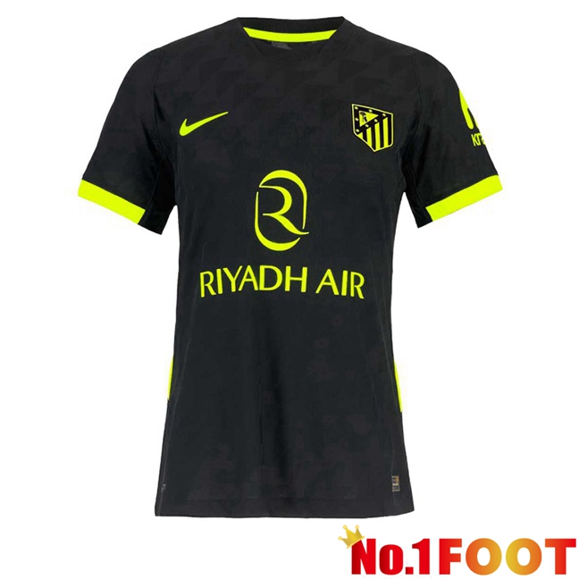 Atletico Madrid Women Away Soccer Jersey Black 2026/2027