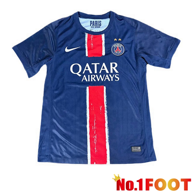 2 Stars Paris PSG Home Soccer Jersey Blue Royal 2024/2025