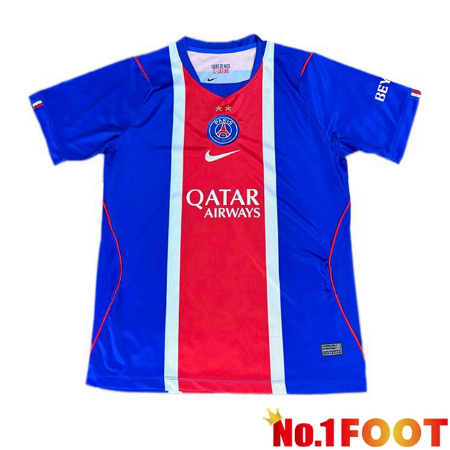 2 Stars Paris PSG Home Soccer Jersey Blue Red 2026/2027